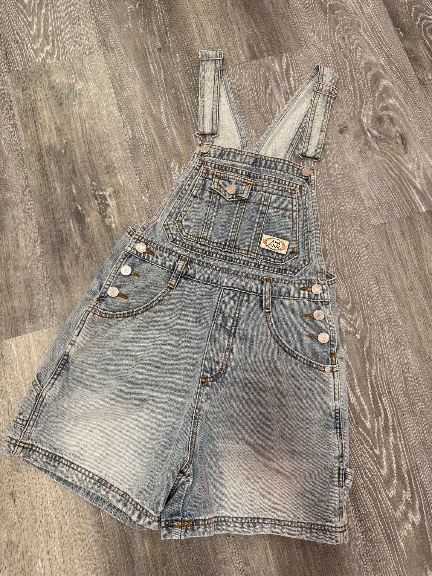Cargo Short Overalls - Light Denim