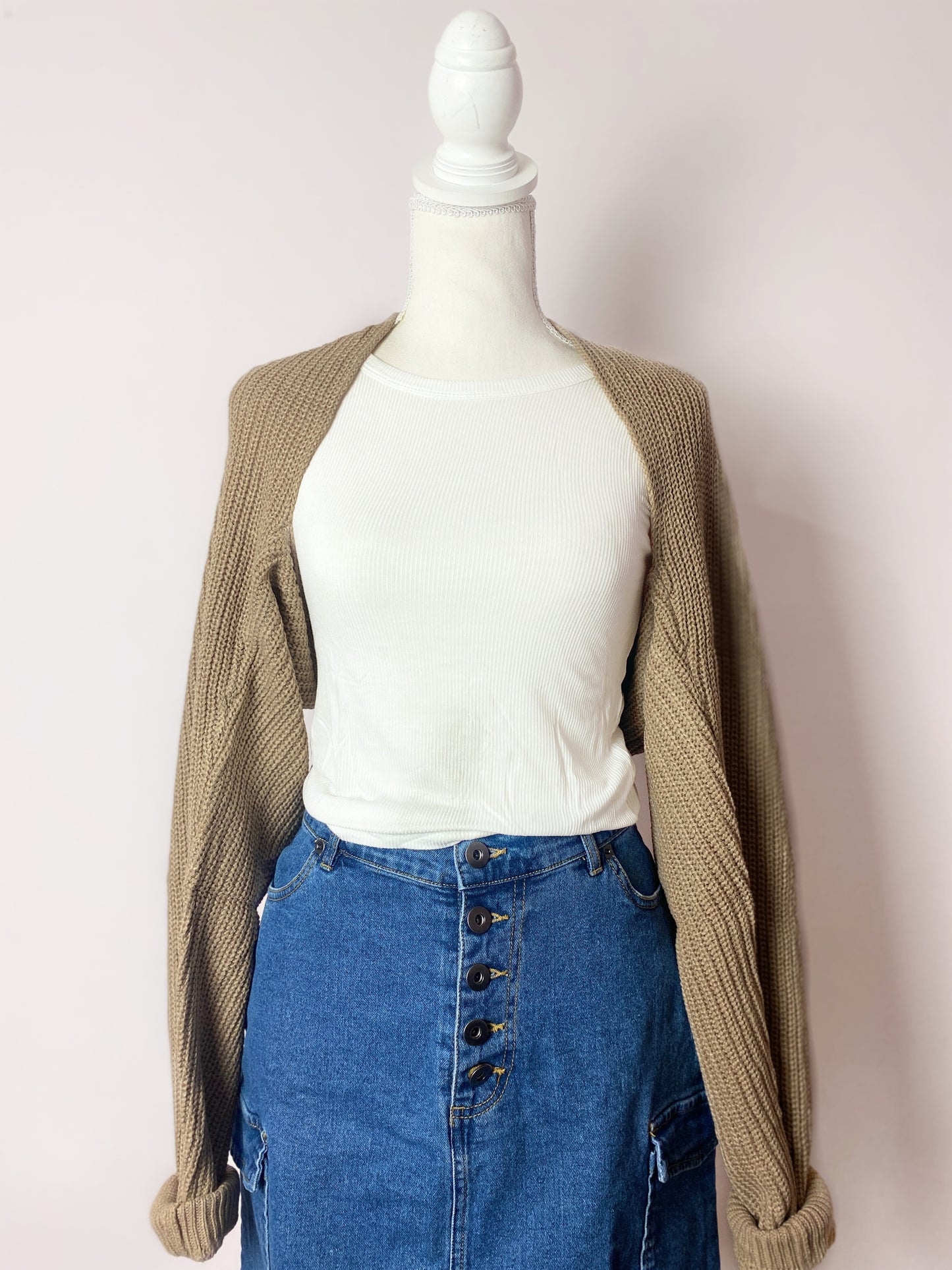 Season's Favorite Shrug - Khaki