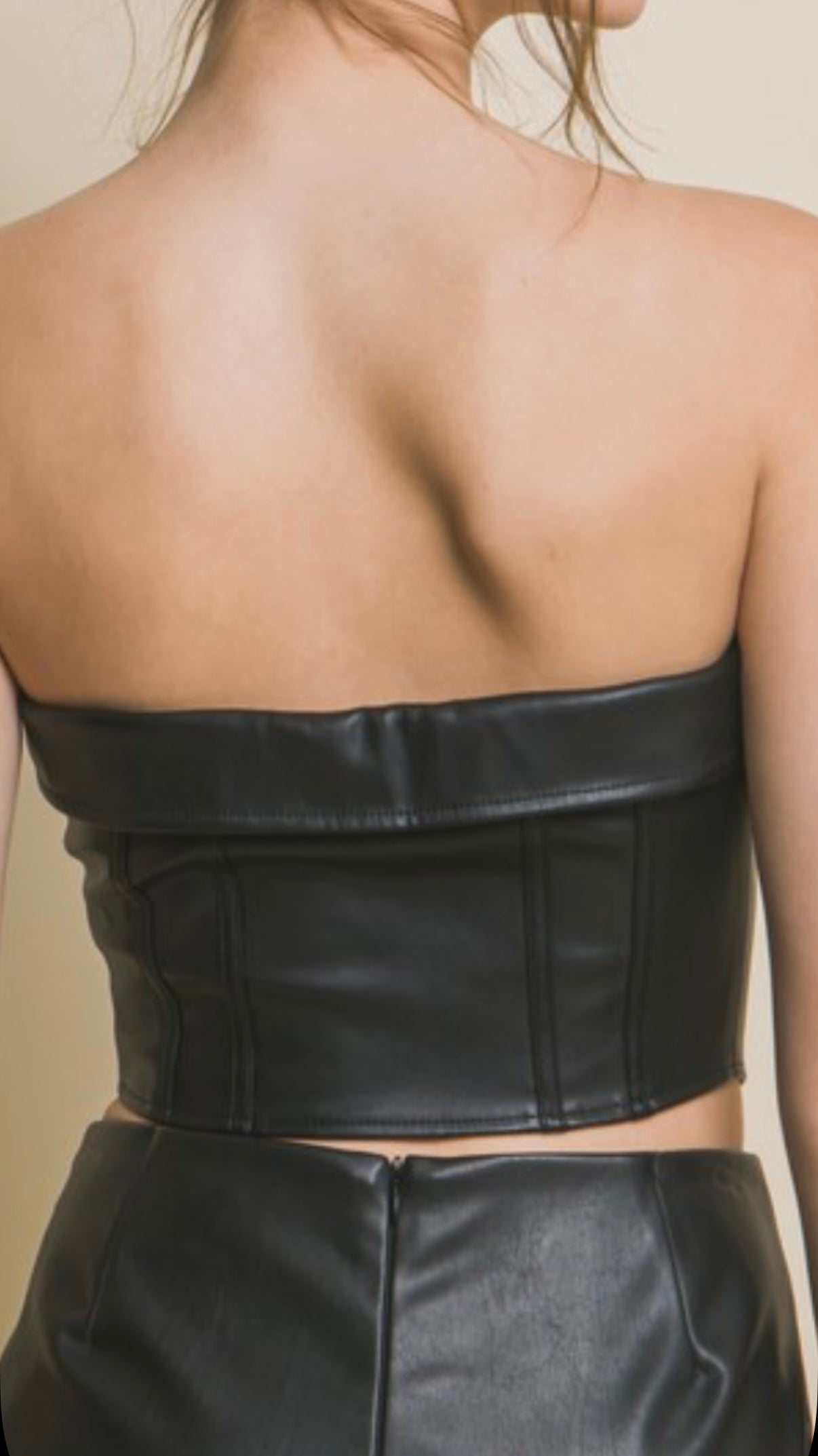 Leather Corset - Black