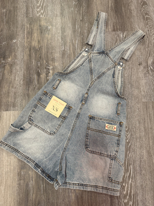 Cargo Short Overalls - Light Denim