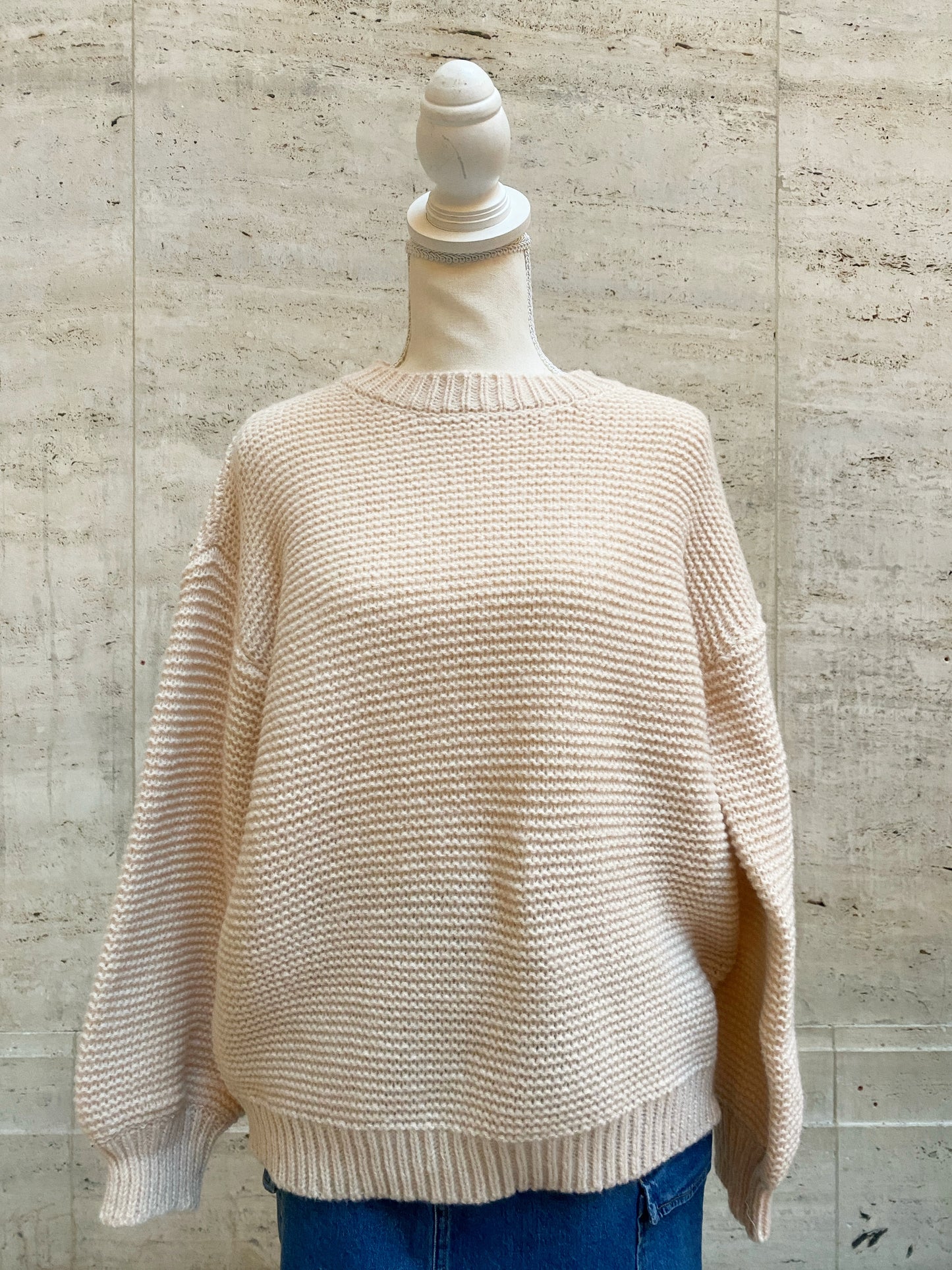 Chunky Oversized Sweater - Cream