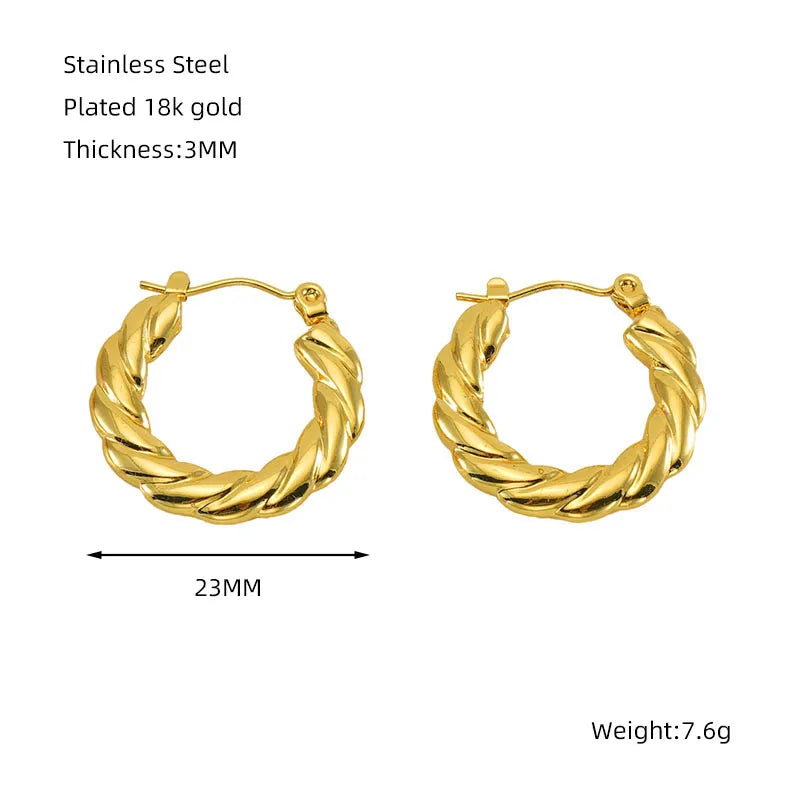 Twistin' Hoops- Gold