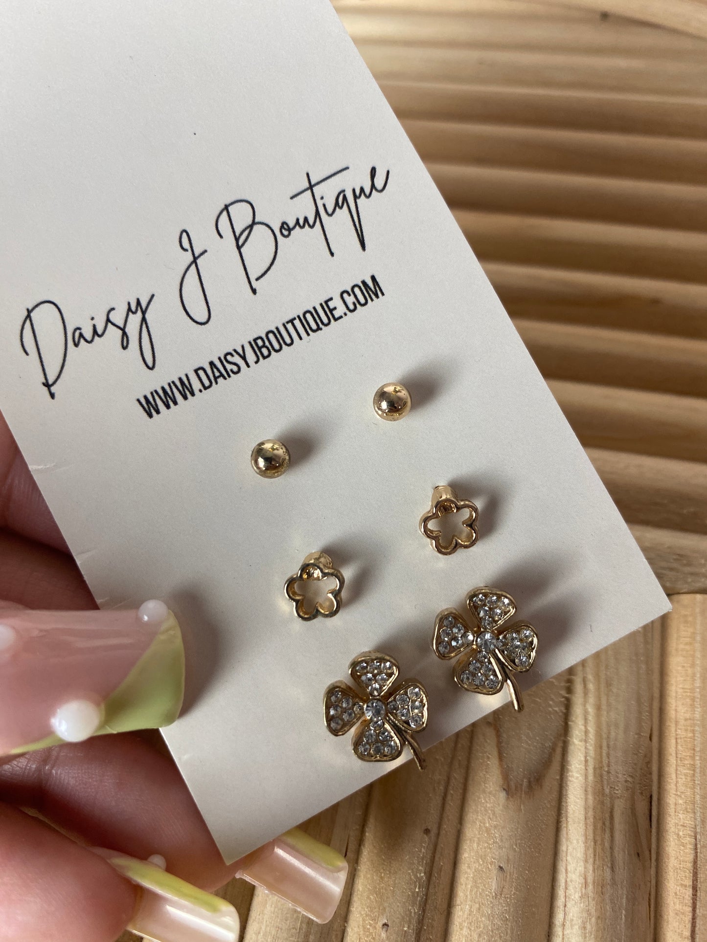 Lucky Me Stud Set - Gold