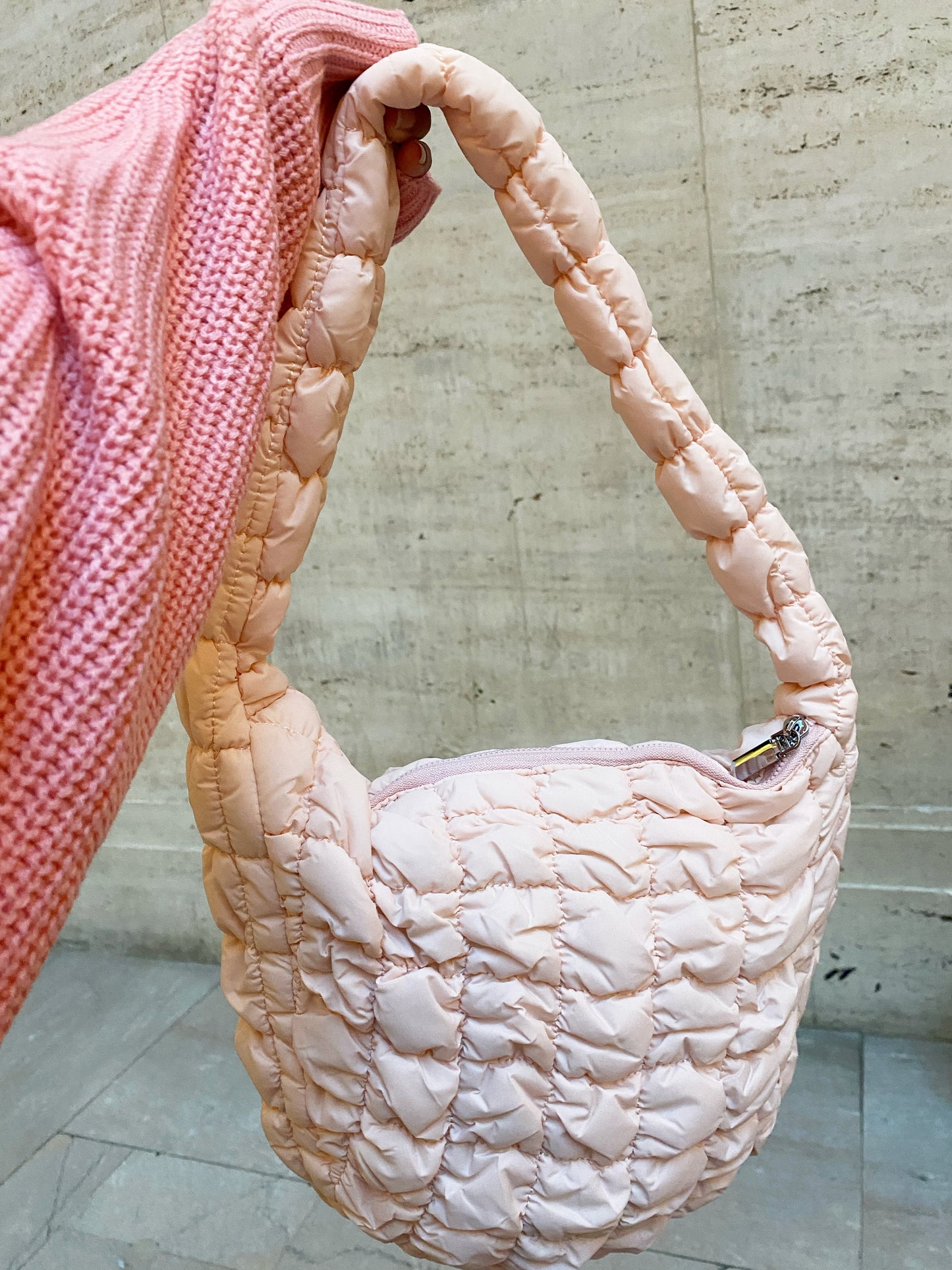 Puffer Tote Bag - Pink