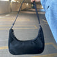 Nylon Shoulder Purse - Black