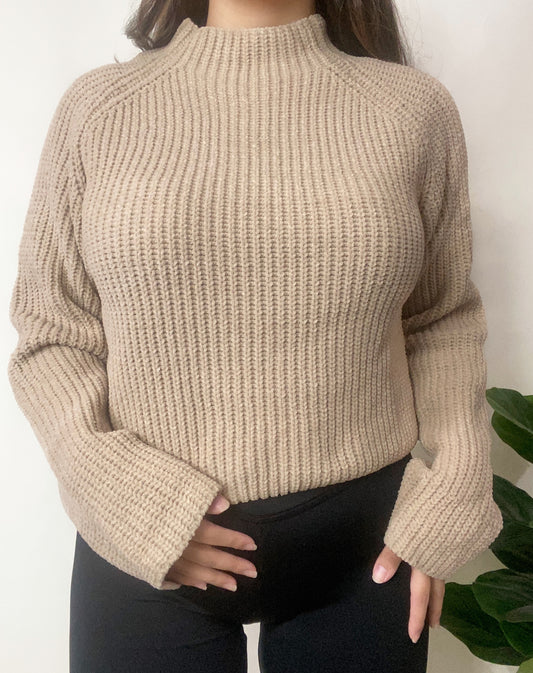 Knitted Sweater - Khaki