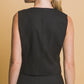 Kimmy Vest Top - Black
