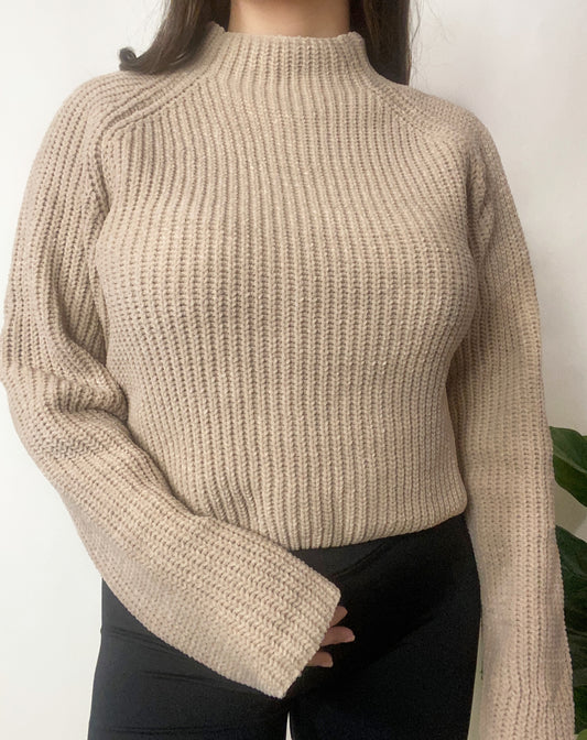 Knitted Sweater - Khaki