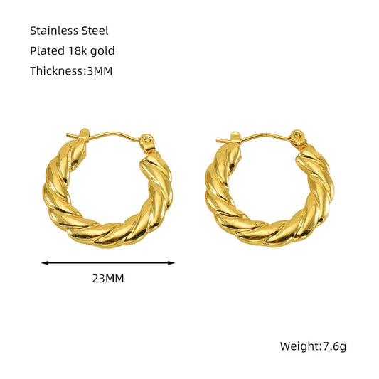 Twistin' Hoops- Gold