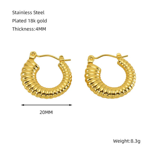 Edgy Hoops - Gold