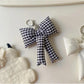 Plaid Puffer Bow - Bag Charm