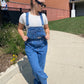 It Girl Overalls - Med Denim