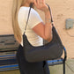 Nylon Shoulder Purse - Black