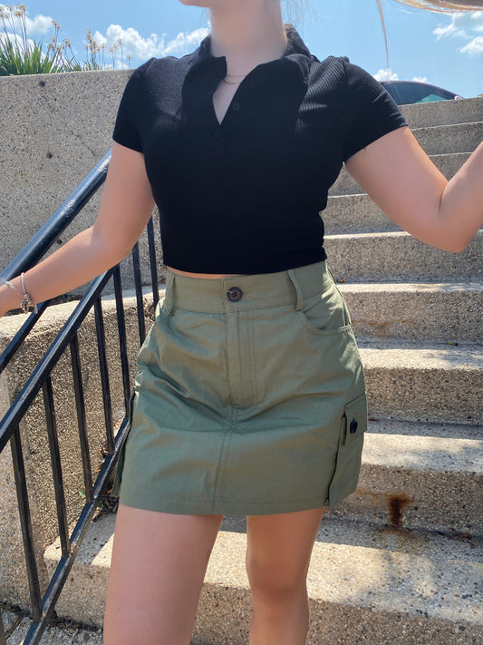 Cargo Skirt - Olive