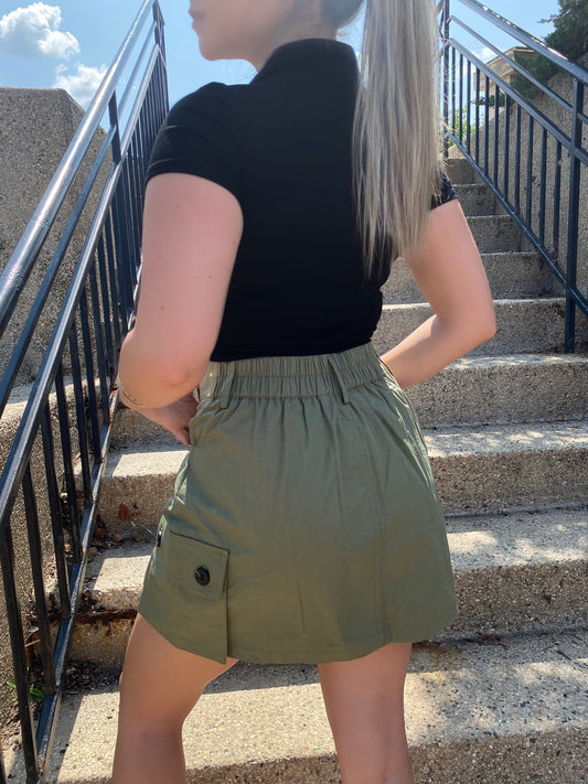 Cargo Skirt - Olive