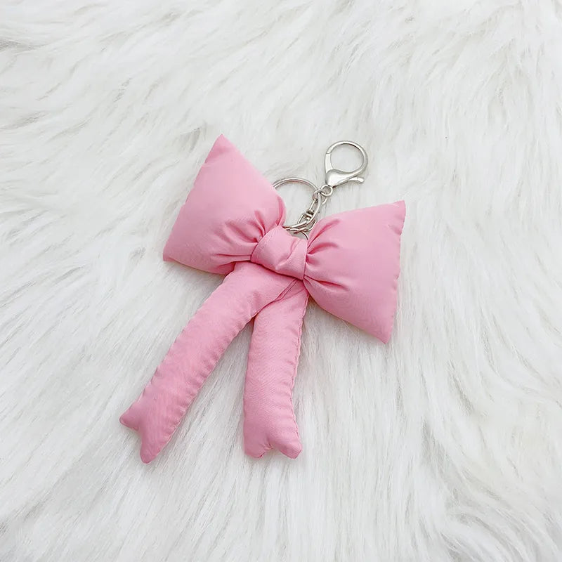 Plush Puffer Bow - Bag Charm