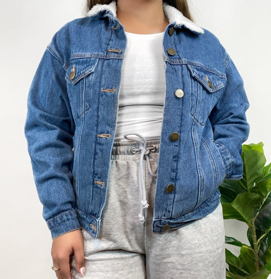 Vivian Trucker Jean Jacket - Blue - Daisy J Boutique