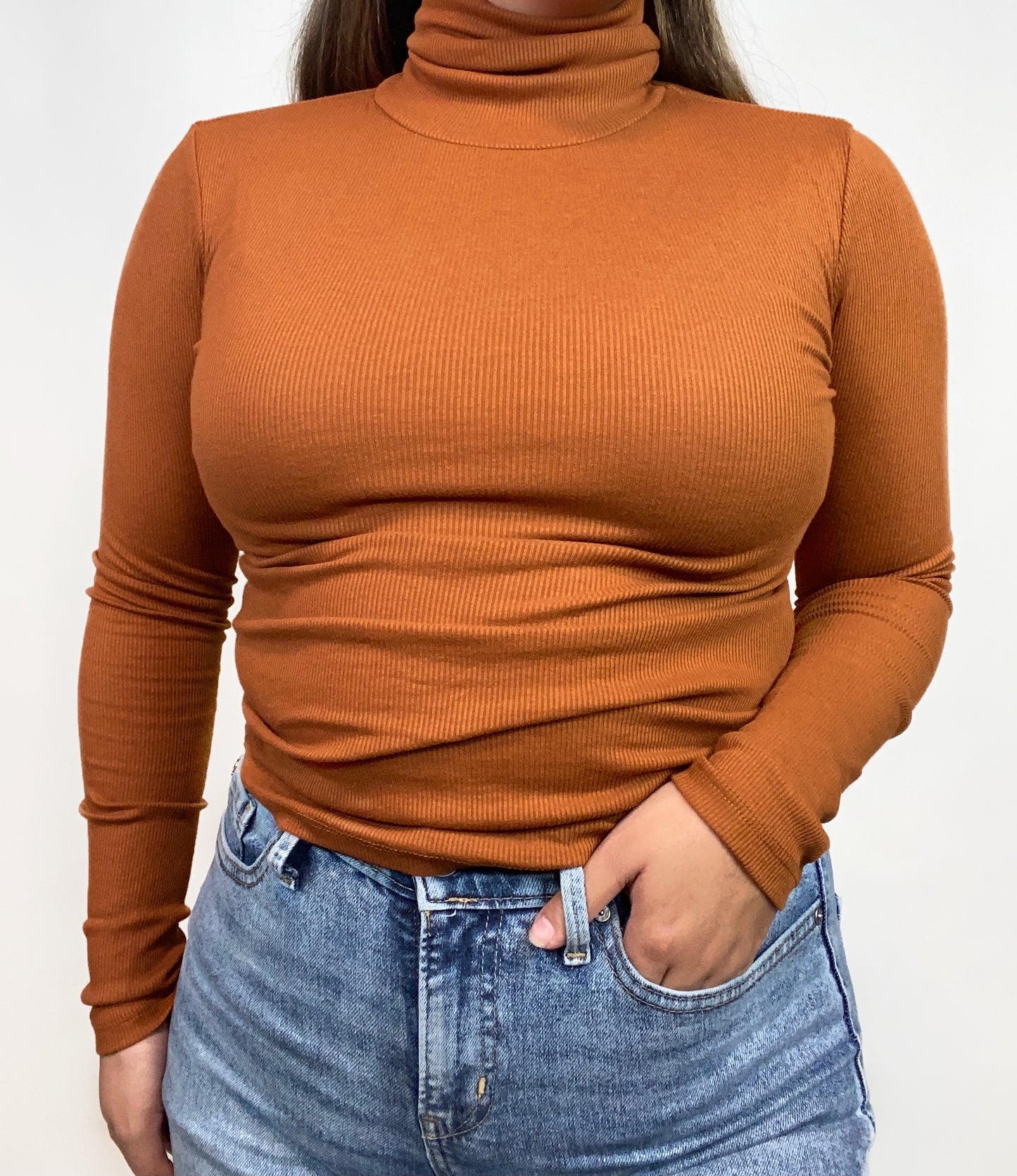 Sonia Turtleneck - Brick - Daisy J Boutique